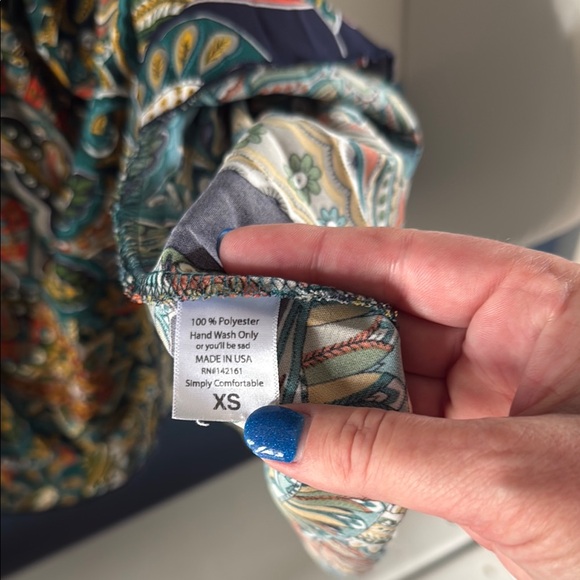 LuLaRoe Green and Orange Midi A-Line Skirt - Picture 3 of 9